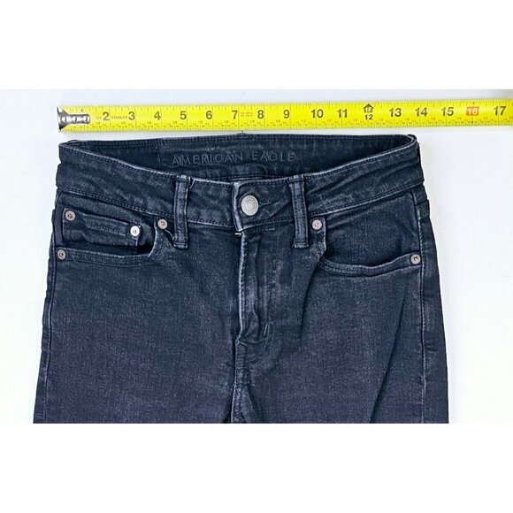 American Eagle Outfitters Airflex+ Size 28X34 Mens Original Straight Black Jeans - Picture 2 of 12